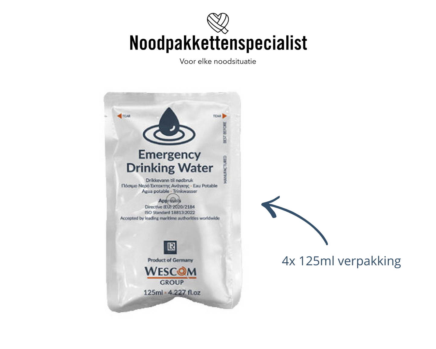 Noodwater 4x 125ml (totaal 500ml)
