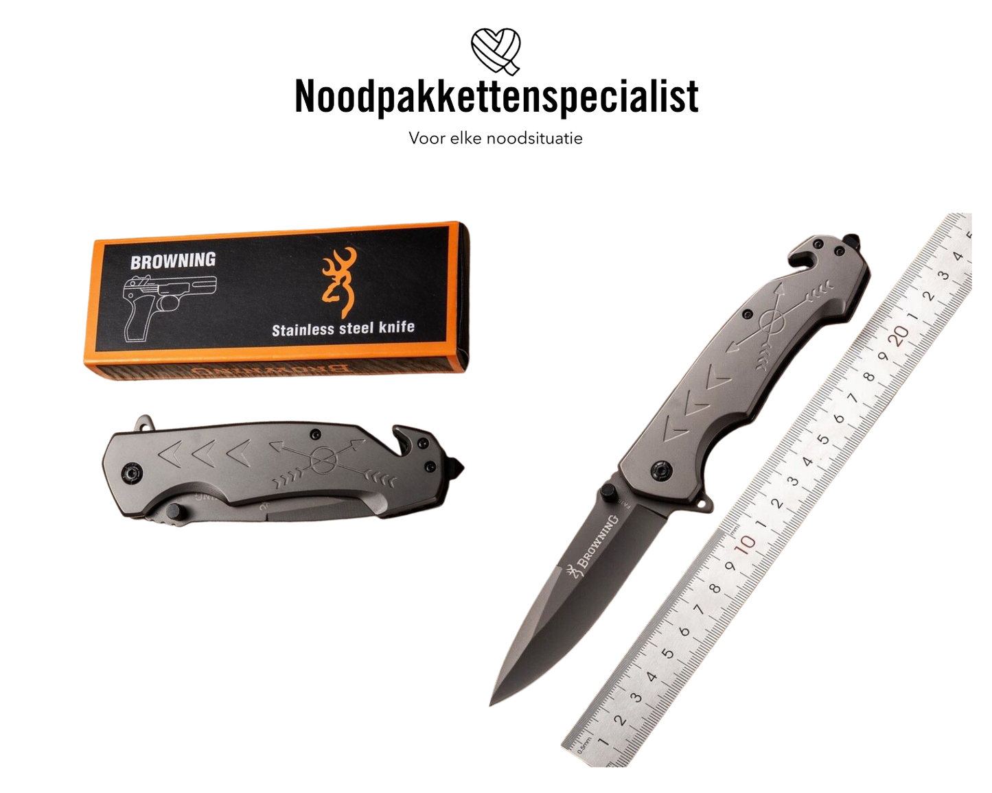 Zakmes vouwmes (RVS + aluminium)
