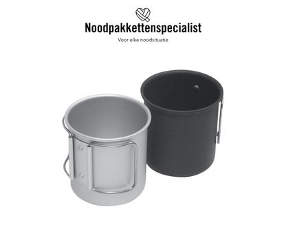 Metalen koffiebeker