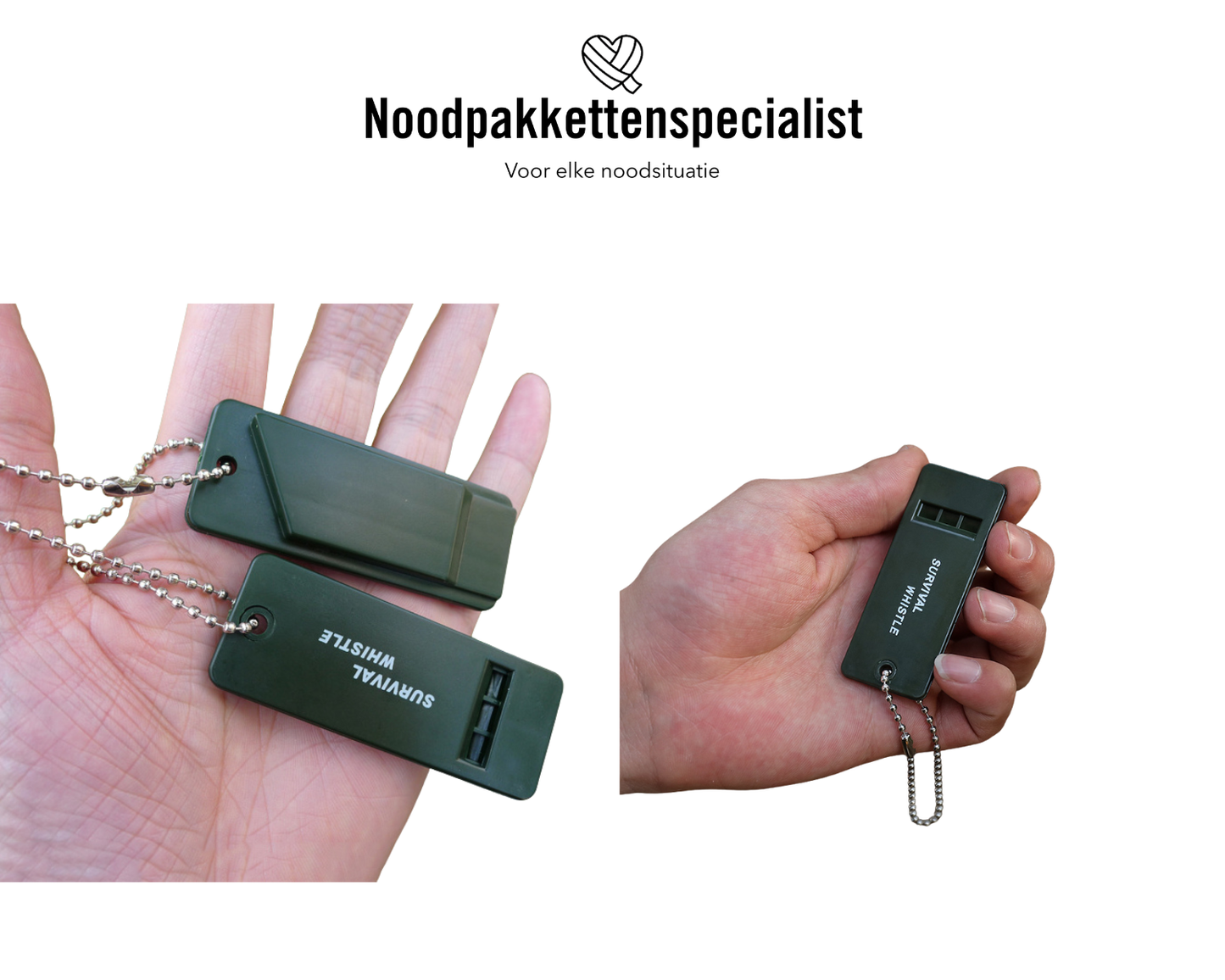 Noodfluitje (groen)