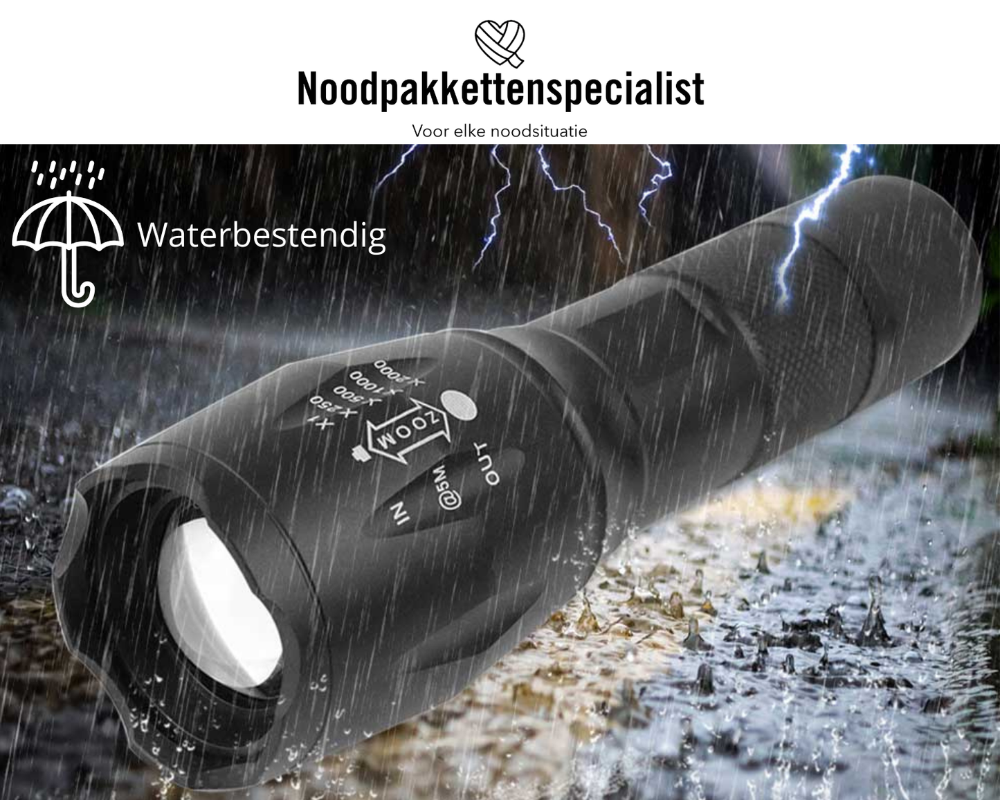 Mini zaklamp 1000 lumen