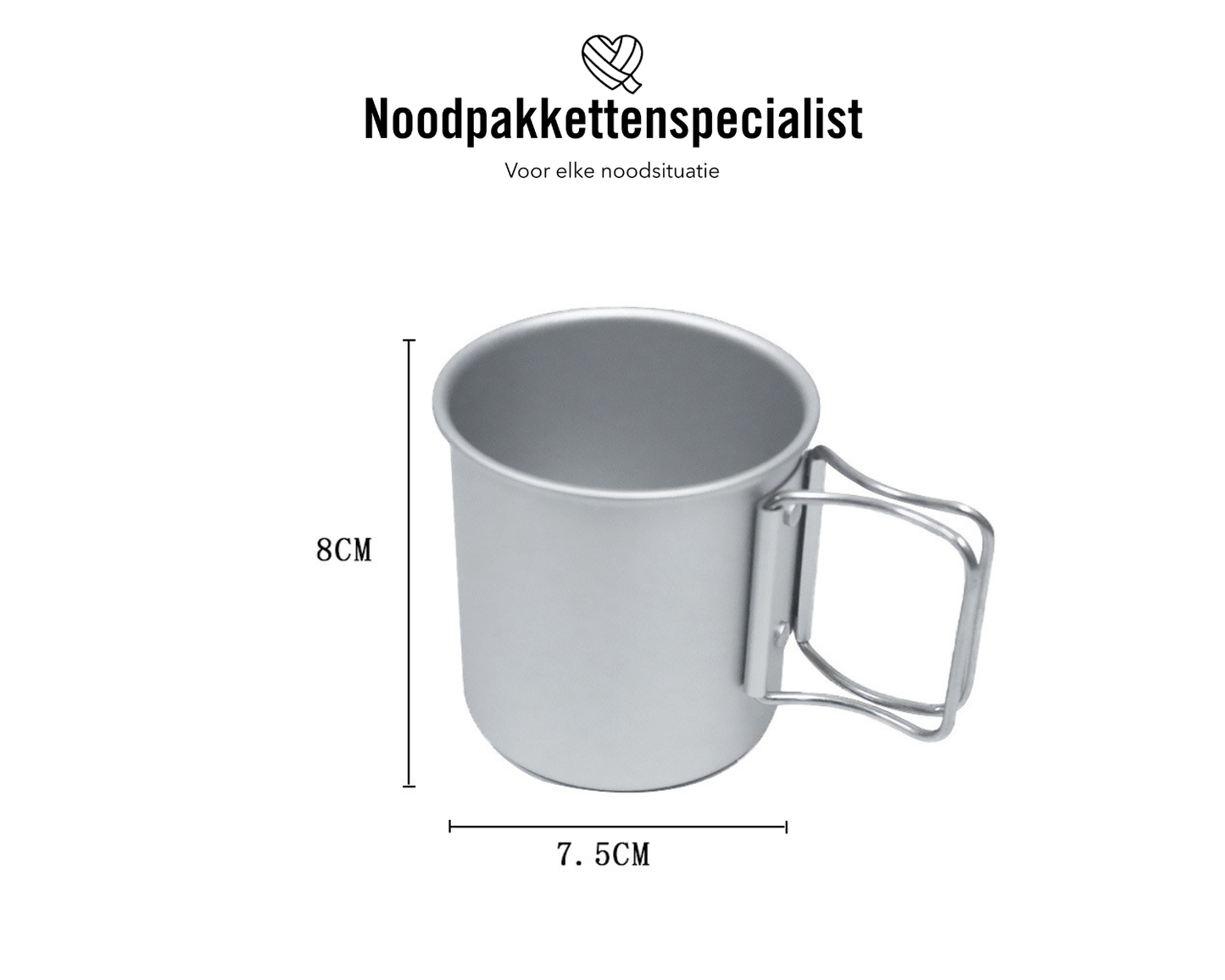 Metalen koffiebeker
