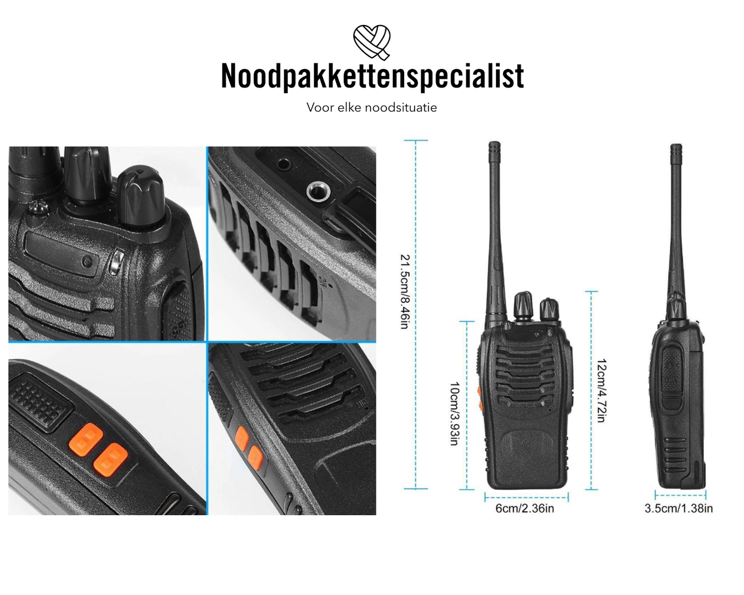 Baofeng BF-888S walkietalkies (set van 2)