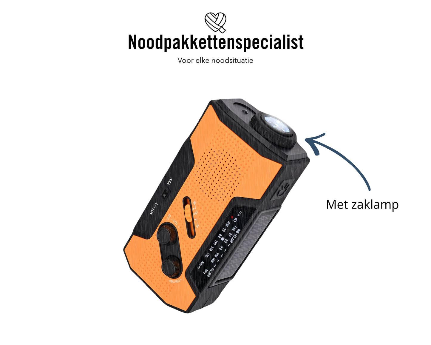 NPS Noodradio™ Incl. Powerbank, zaklamp & handzwengel